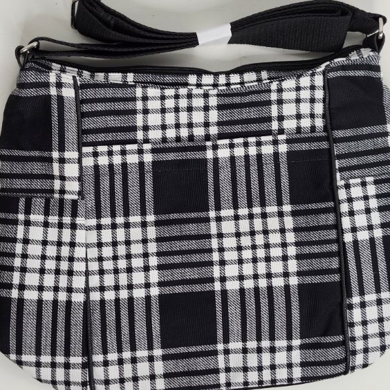 Thirty-One AG69 Perfectly Plaid Black and White Casual Carry-All - photo 3