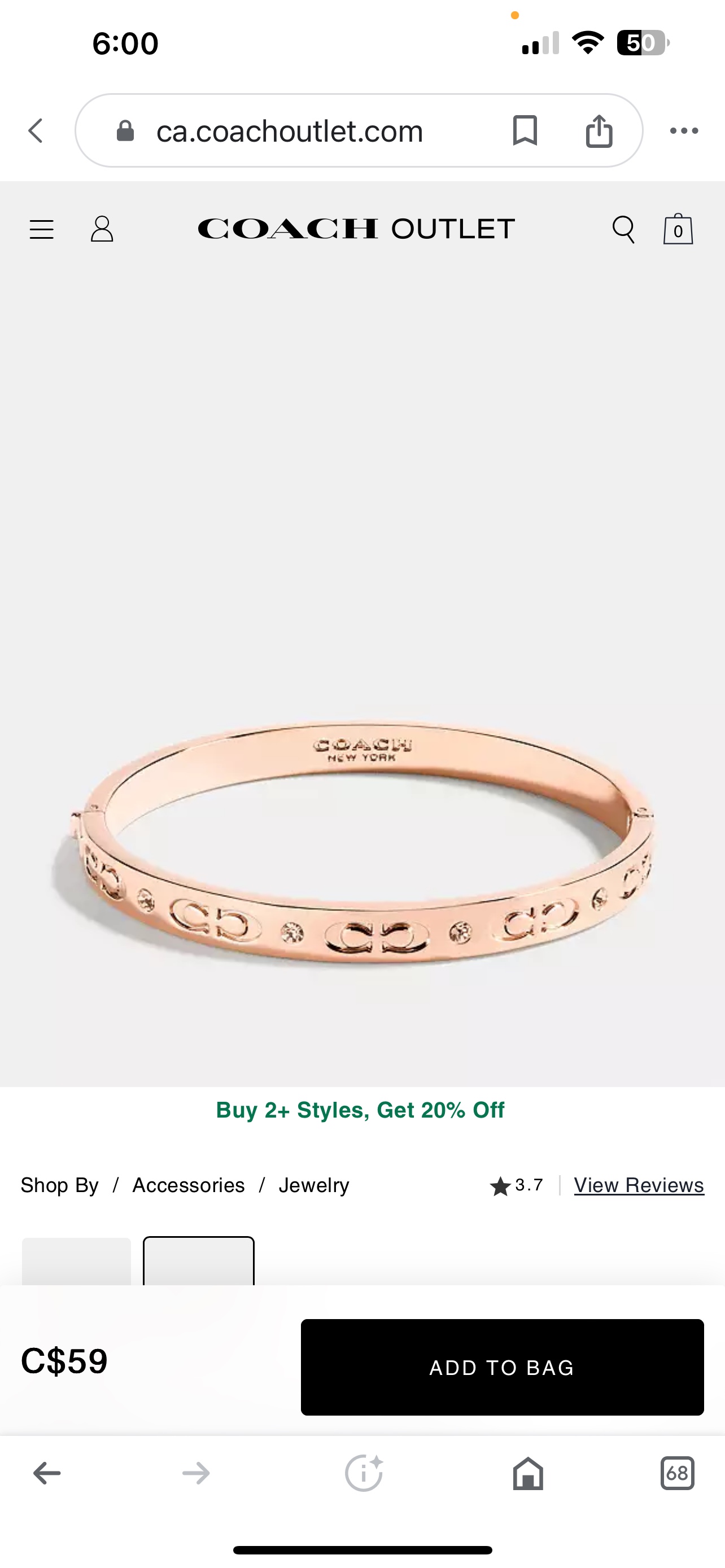 Coach Rose Gold Bangle - photo 2