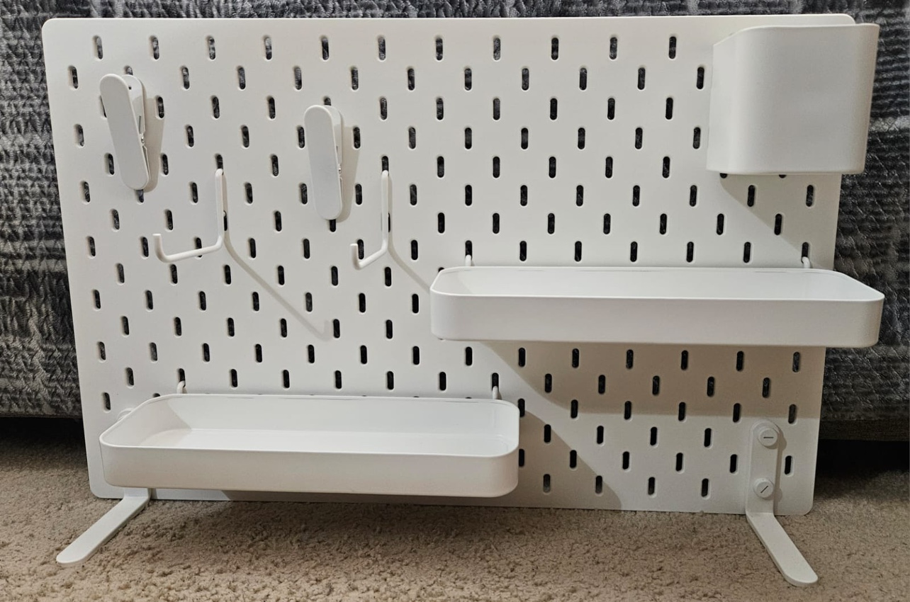 White Ikea Pegboard