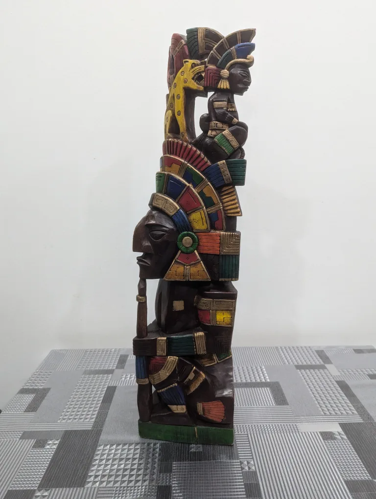 Large Antique Aztec Hand Carved sculpture image indicator(3)