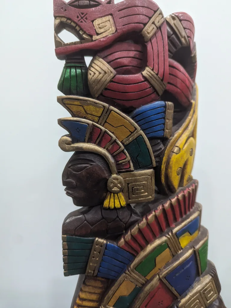 Large Antique Aztec Hand Carved sculpture image indicator(7)