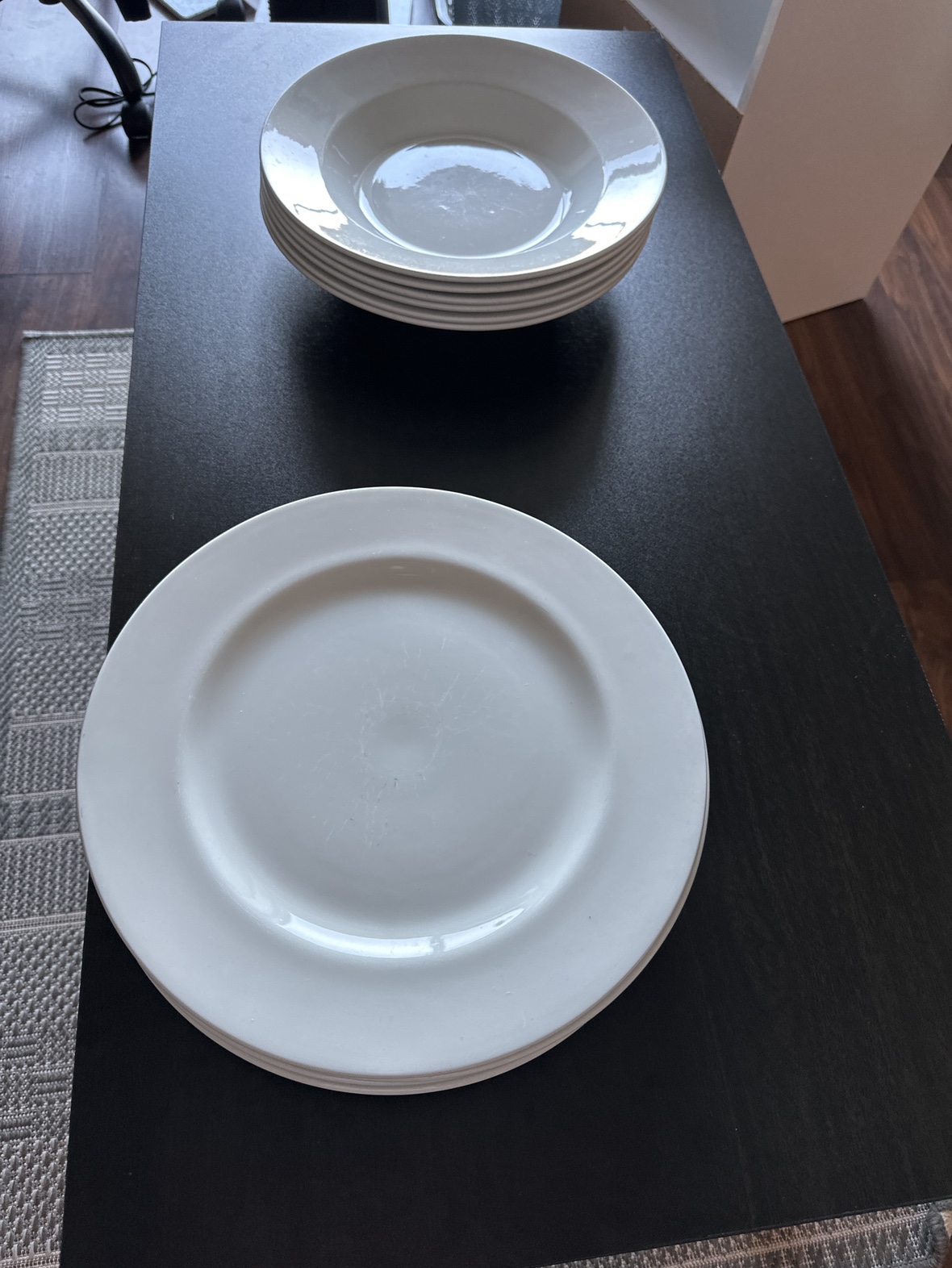 Churchill - Set of 12 White Dinner Plates