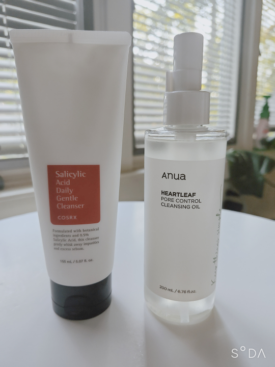 COSRX Salicylic Acid Daily Gentle Cleanser&anua cleaning oil