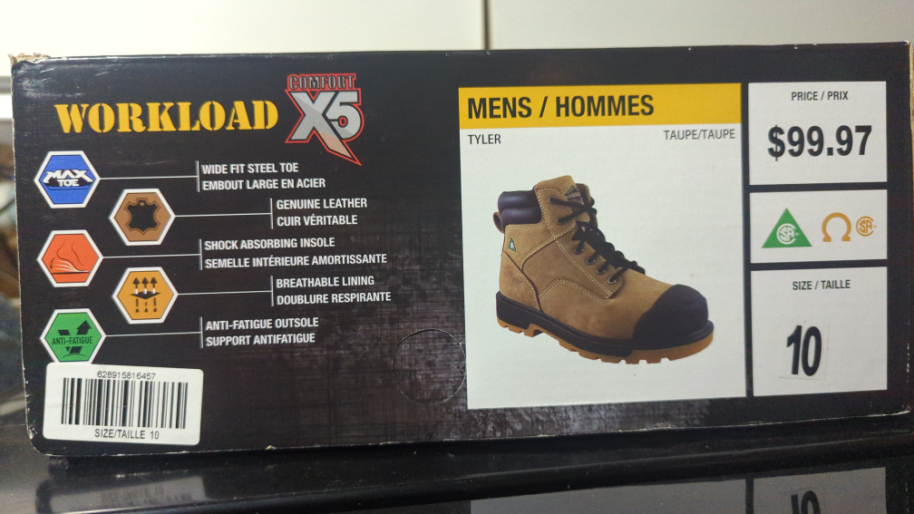 Steel Toe Boots - Men's size 10