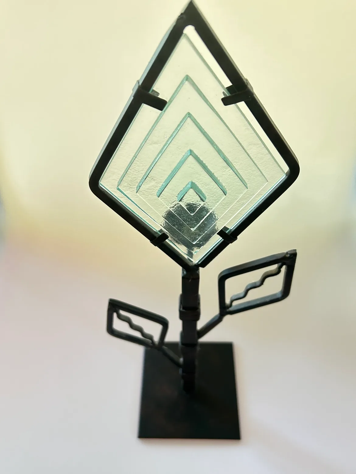 Glass and Metal Flower Sculpture thumbnail