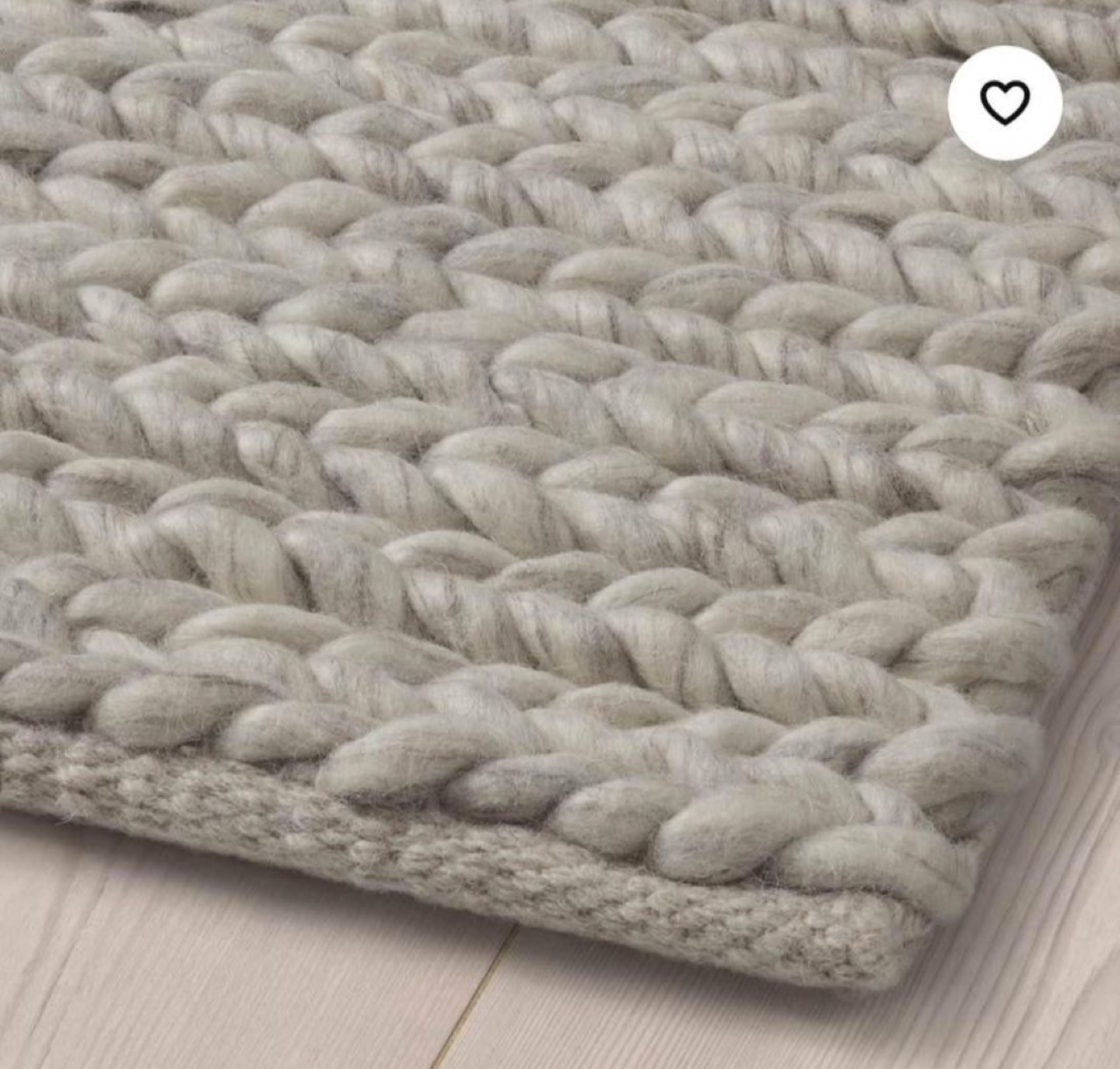 IKEA Off-white Handmade Area Rug | Includes felt underlayment