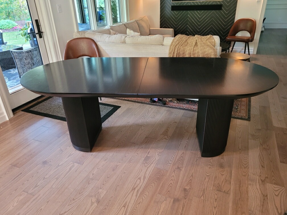 Black Oval Dining Table - photo 2