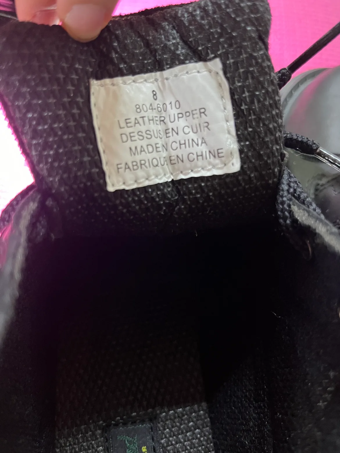 *New* Men’s Size 8 Black Leather Upper Hiking or Work Boots image indicator(8)