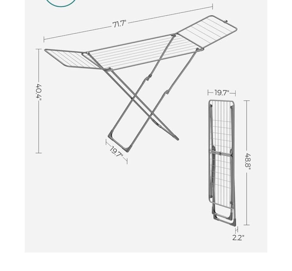 Folding Clothes Drying Rack - photo 3