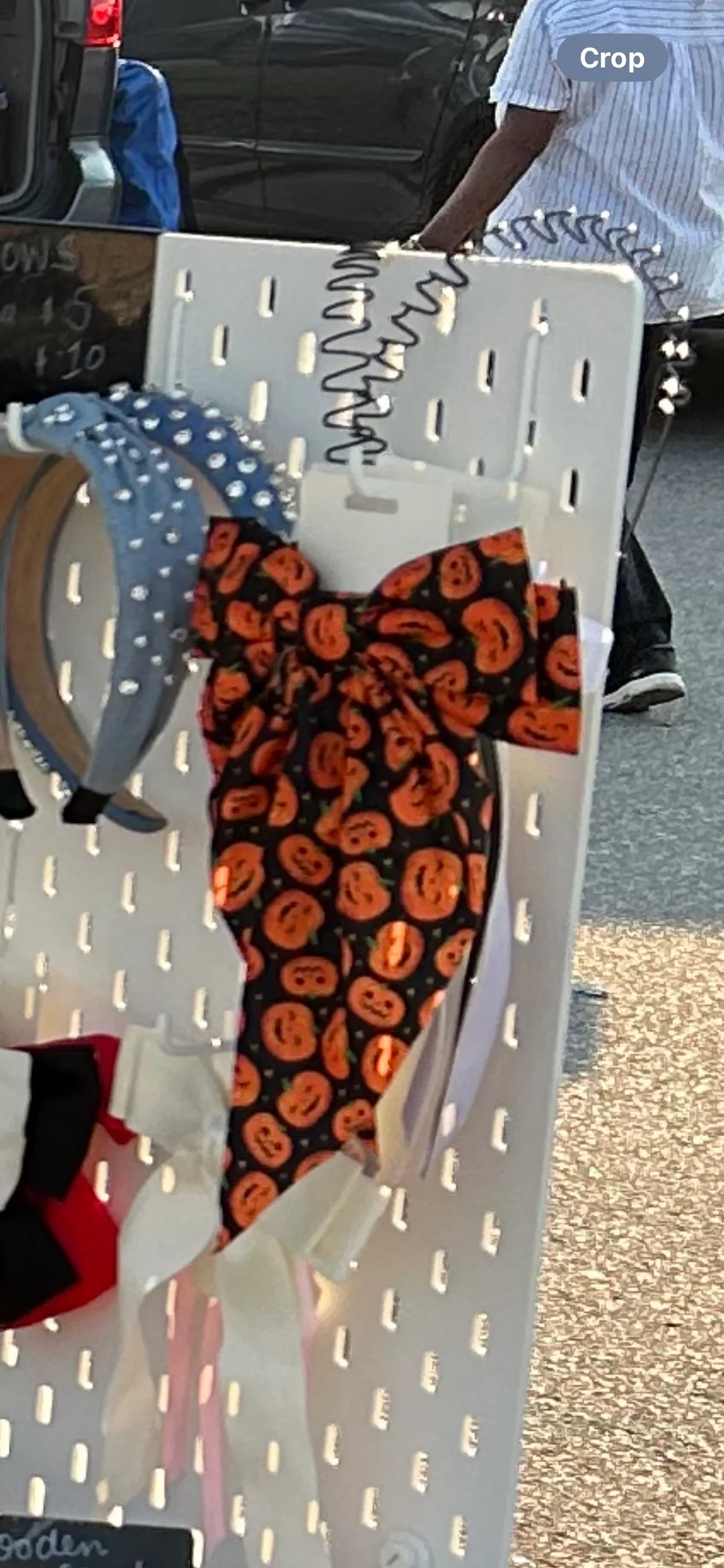 Pumpkin Halloween theme hair bow clip thumbnail