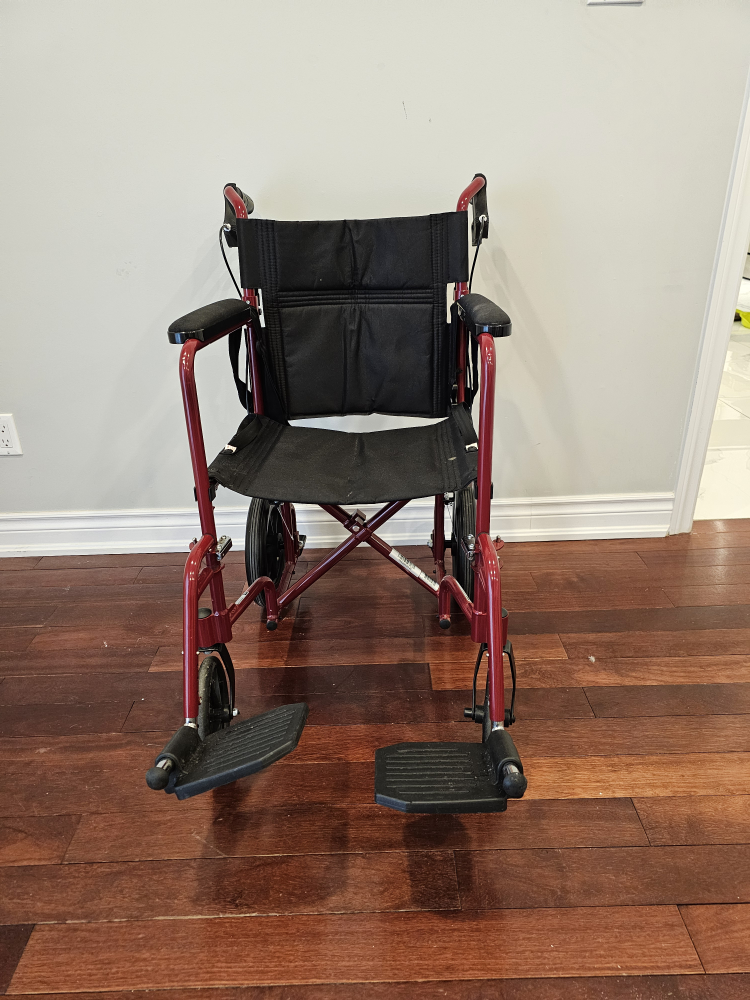 Red Folding Wheelchair