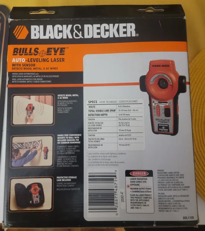 Black & Decker Bullseye Auto-Levelling Laser NEW image indicator(2)