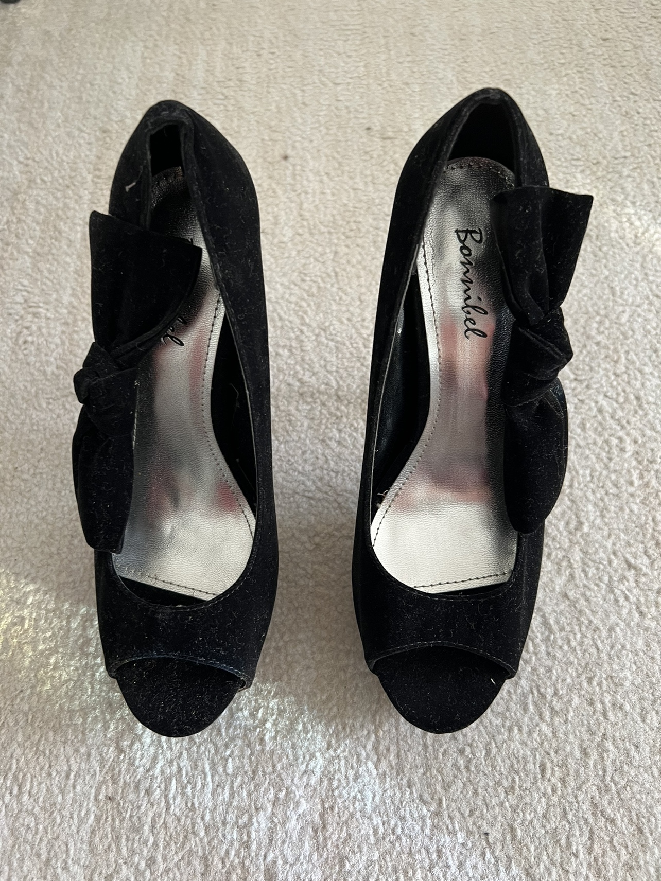 Black Bow High Heel Shoes - photo 3