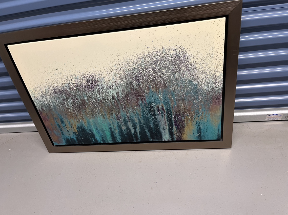 Framed Abstract Canvas Painting