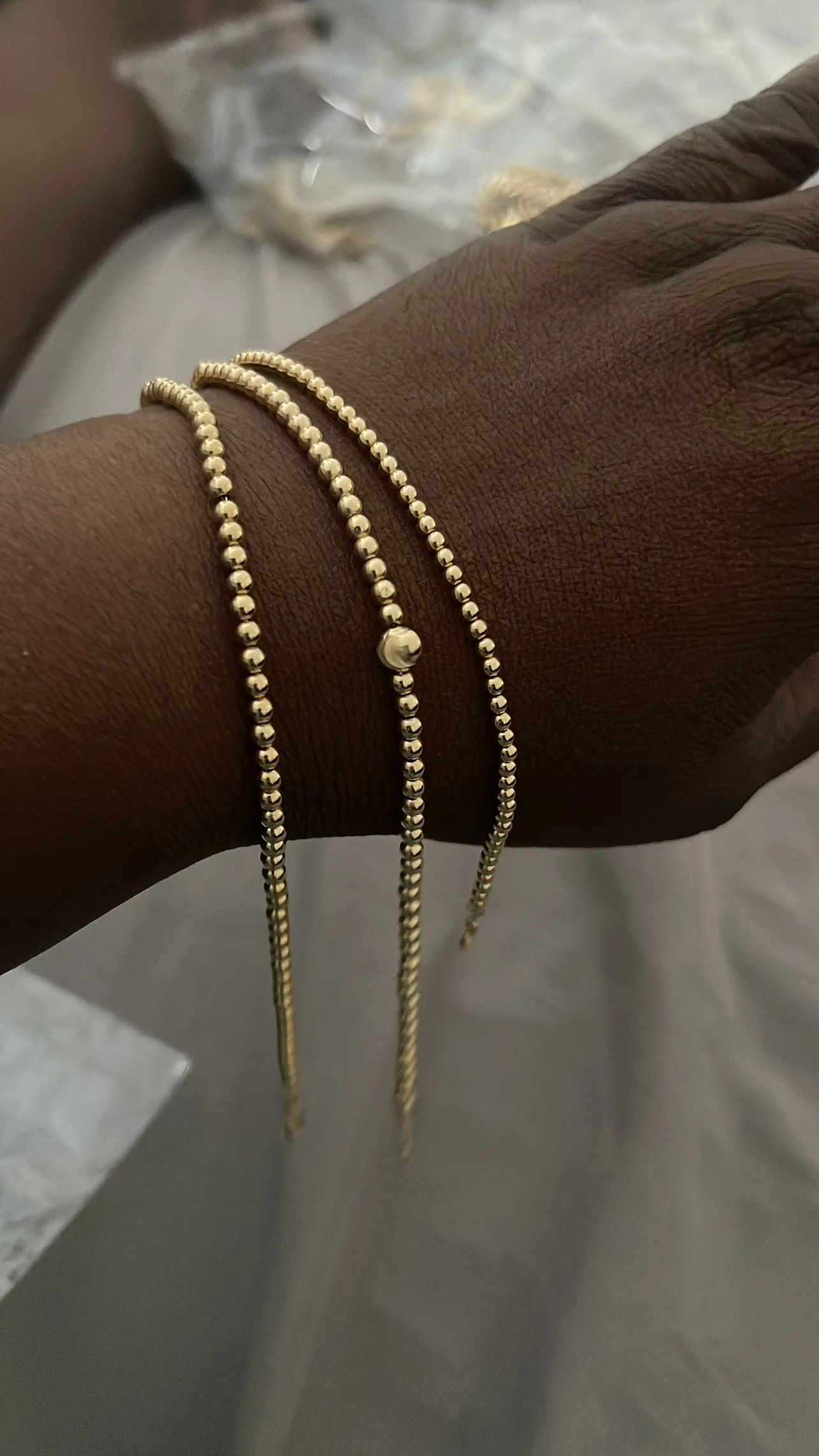 18 karat gold ball Bracelet thumbnail