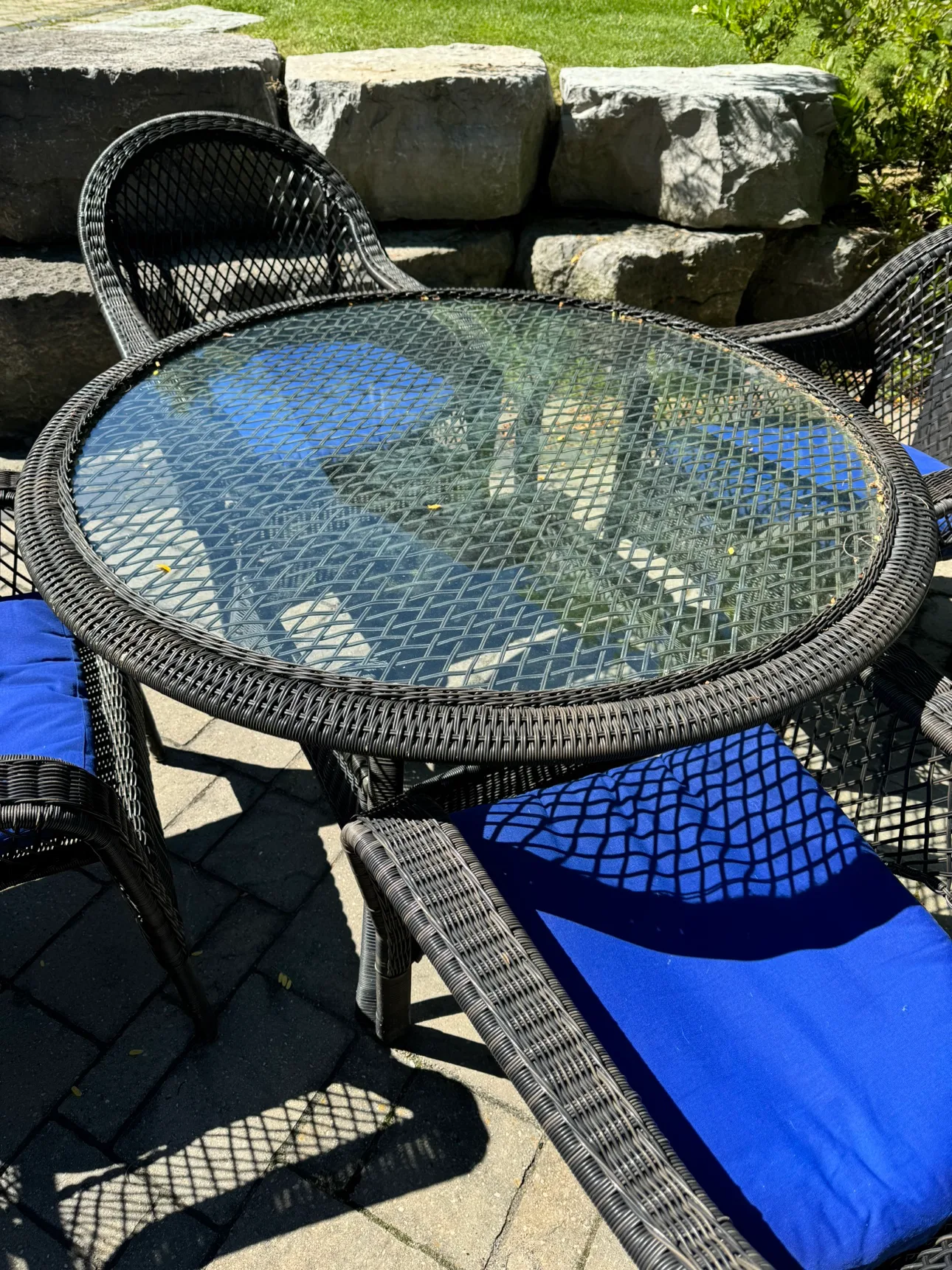 Wicker Patio Table and Chairs Set image indicator(3)