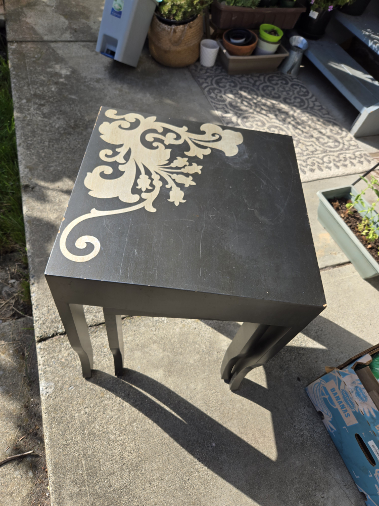 Black End Tables with Silver Detail - photo 2