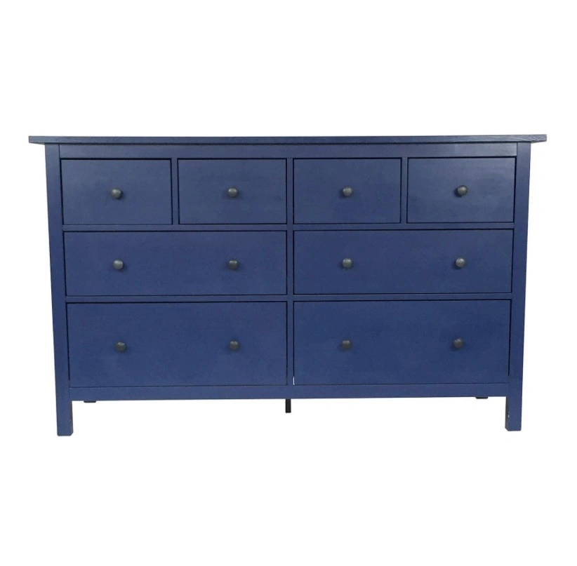blue dresser canada Parke 55" Navy Blue Wood 6-Drawer Kids Dresser