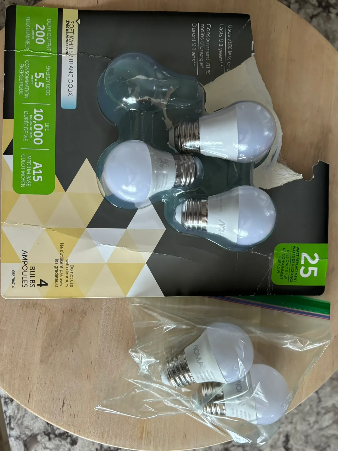 Pack of 25W refrigerator replacement lightbulbs image indicator(3)