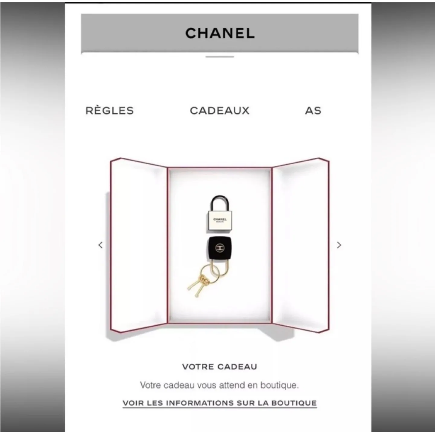 CHANEL Cadena PadLock Lock & Key Set Rare Bag Charm Keychain image indicator(3)