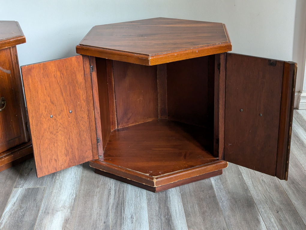 Pair of Hexagon End Tables - photo 5