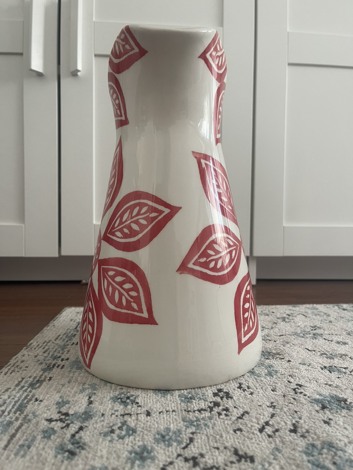 Large Red Floral Pitcher - photo 4
