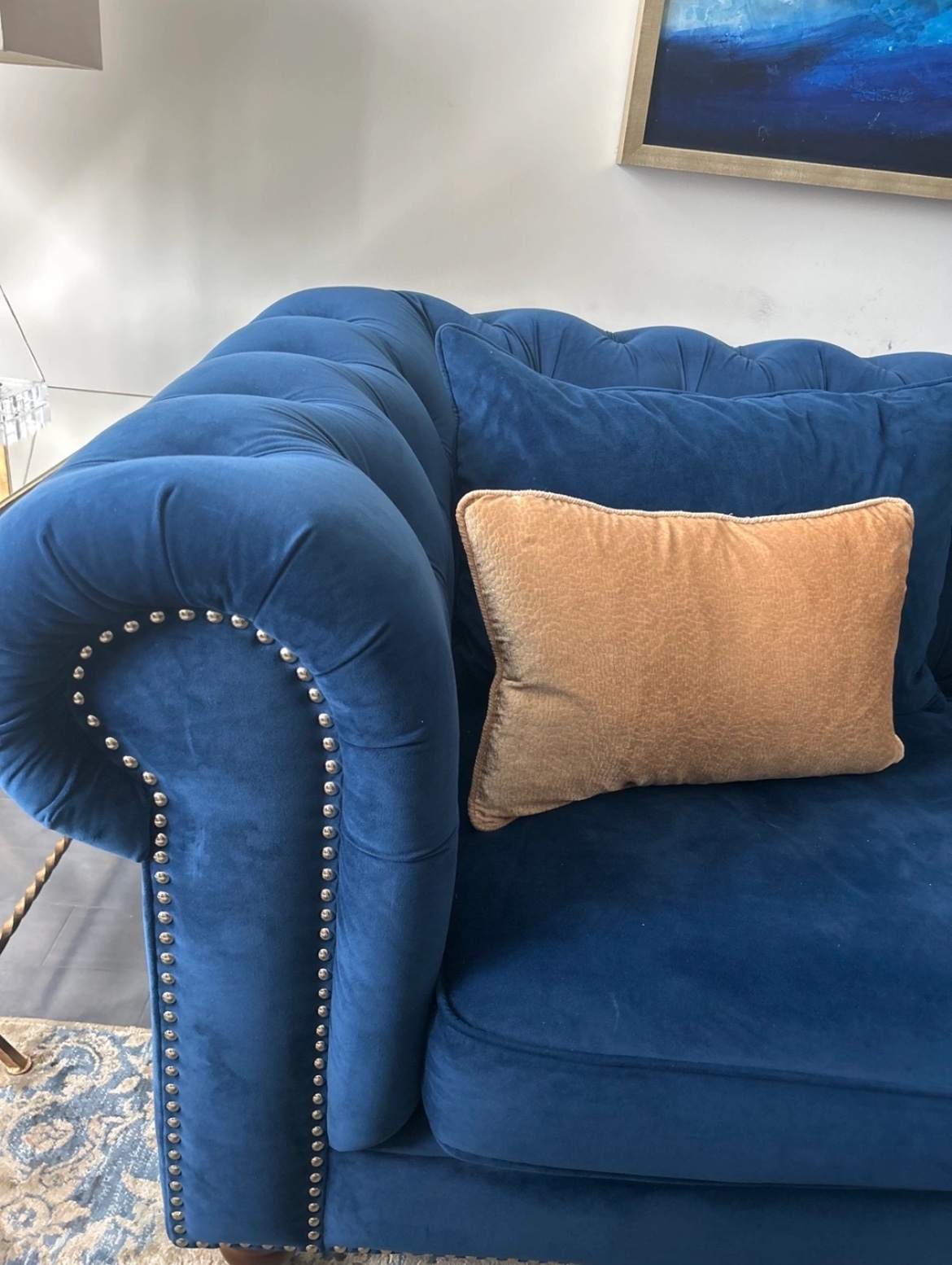 Blue Velvet Sofa - photo 2