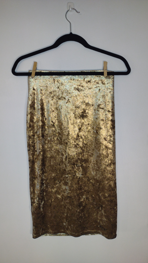 Gold Velvet Skirt - photo 2