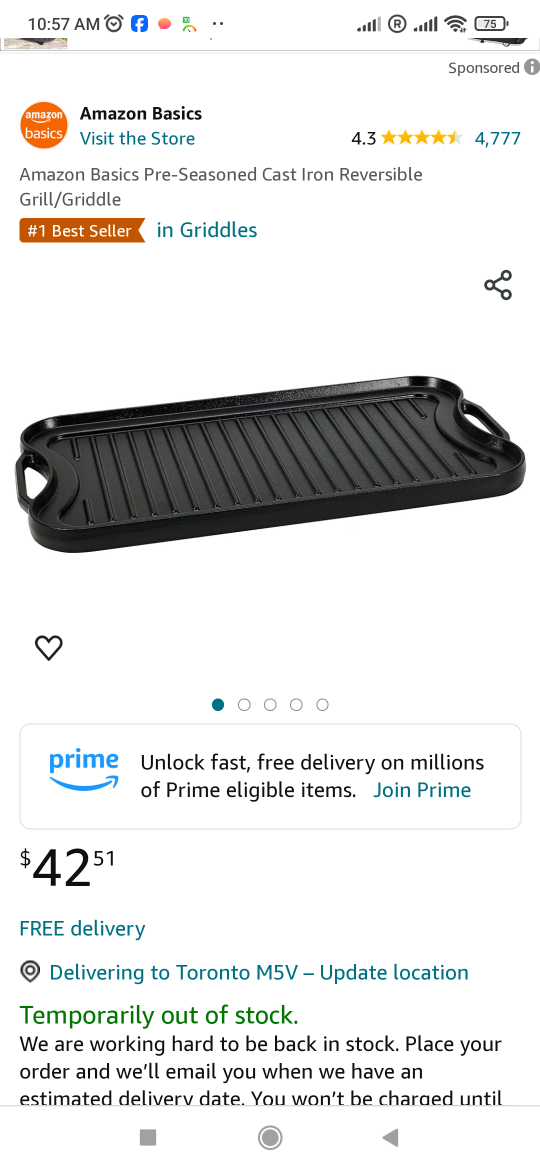 Cast Iron Reversible Grill/Griddle - Move out sale - photo 2