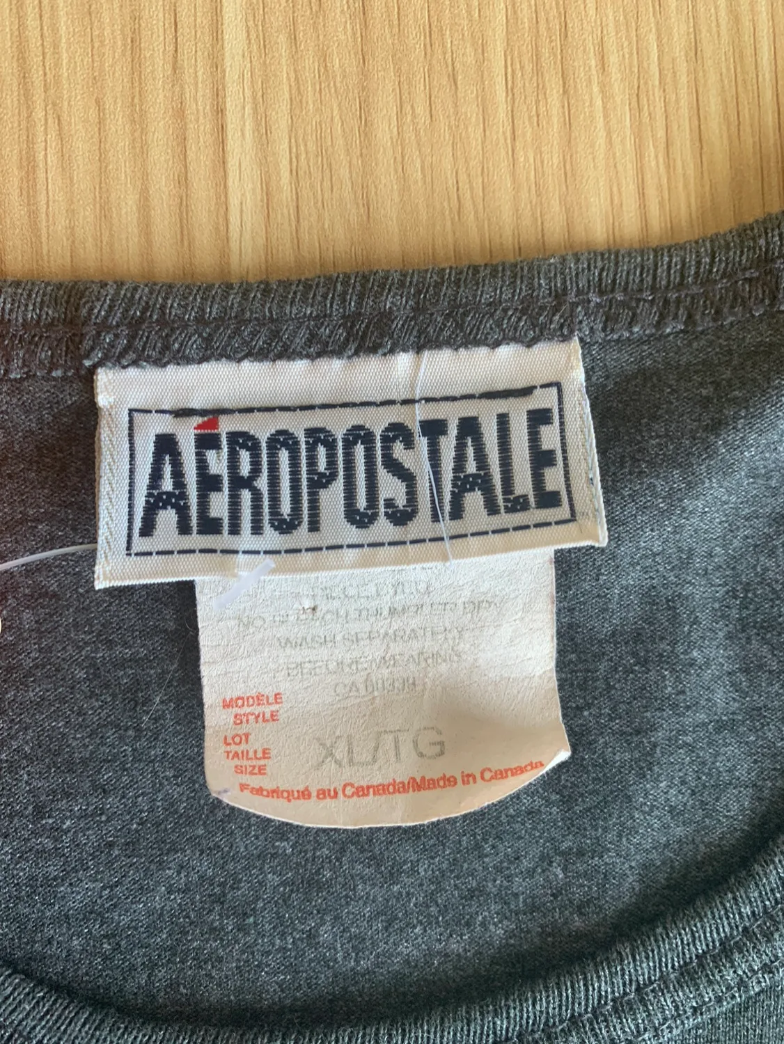 90s Vintage 50/50 Aeropostale Heather Grey T-Shirt image indicator(8)