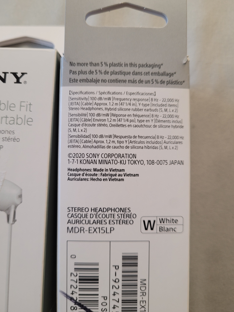 Sony MDR-EX15LP Comfortable Fit Stereo Headphones - photo 3