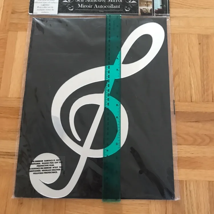FWP/Trade: Self Adhesive Mirror Treble Clef image indicator(2)