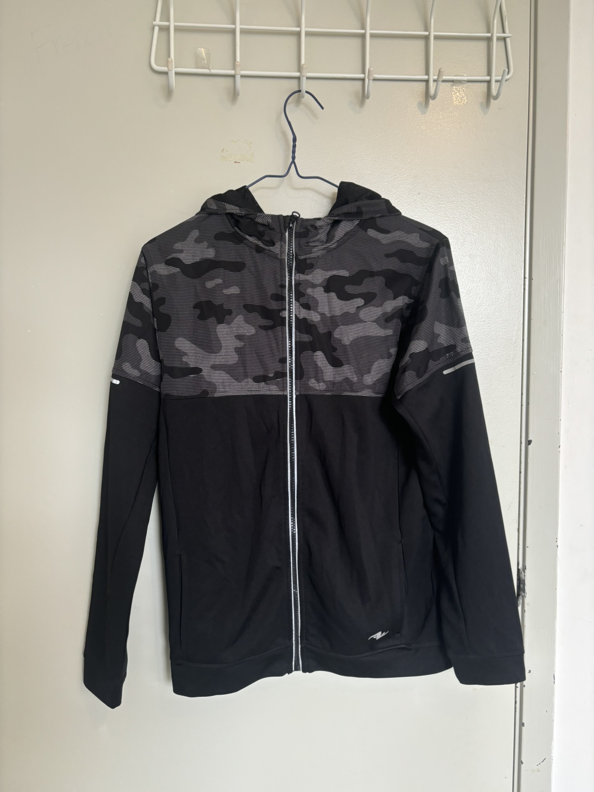 Athletic Works Zip Up black & grey camo Hoodie