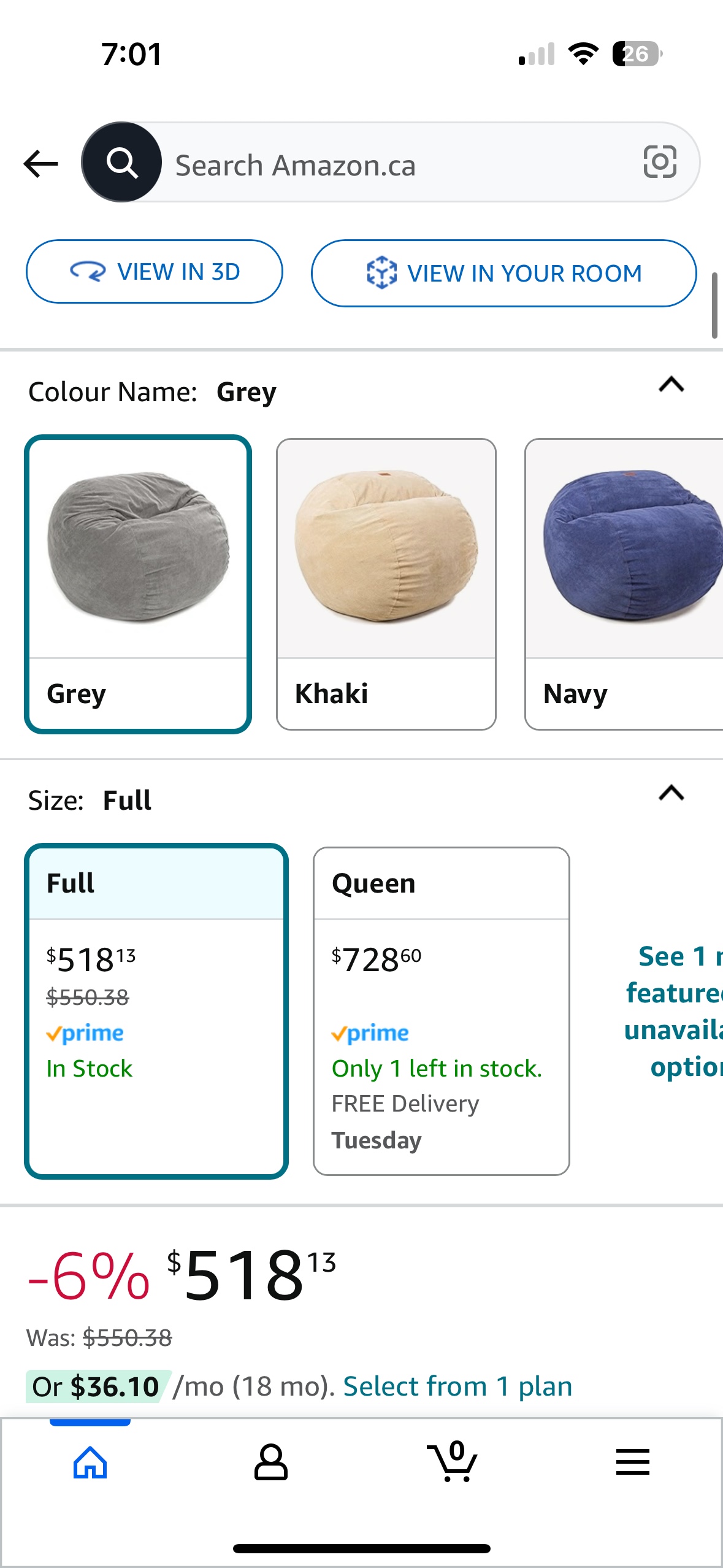 Corduroy Beanbag Chair - photo 2