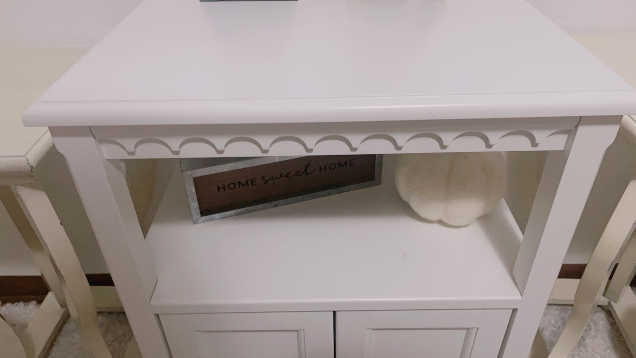 White End Table with Shelf and Doors - photo 2