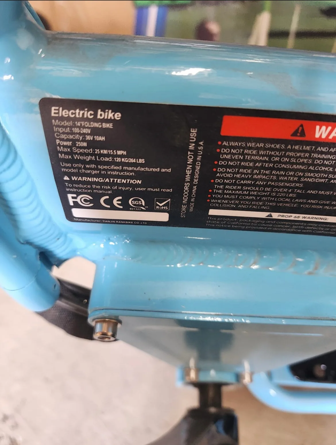 XPRIT Folding Electric Bike, Light Weight, LCD Display image indicator(7)