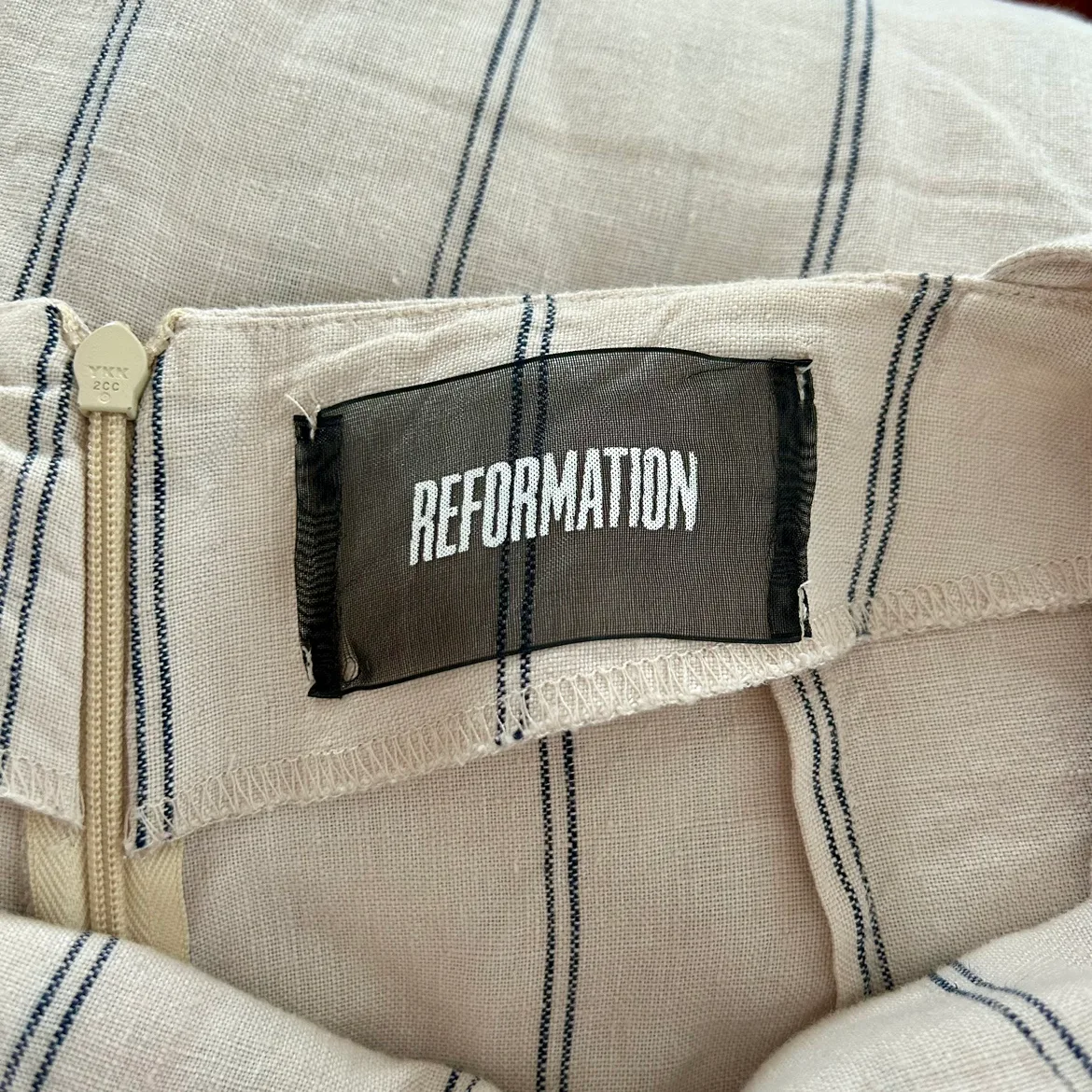 Reformation Jager open-back striped linen jumpsuit 4 image indicator(4)