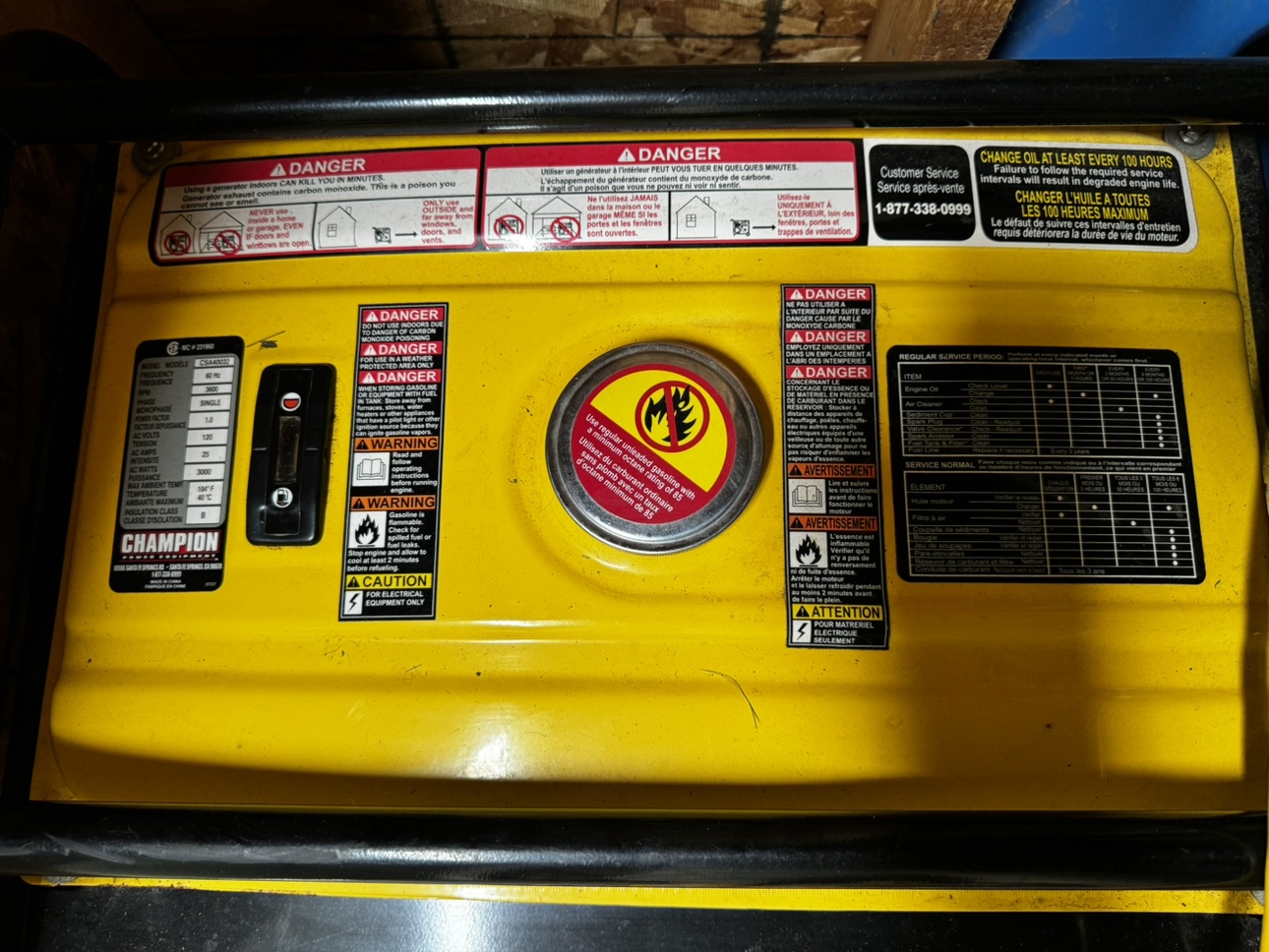 Champion 4000W Peak/3000W Running Generator - photo 2