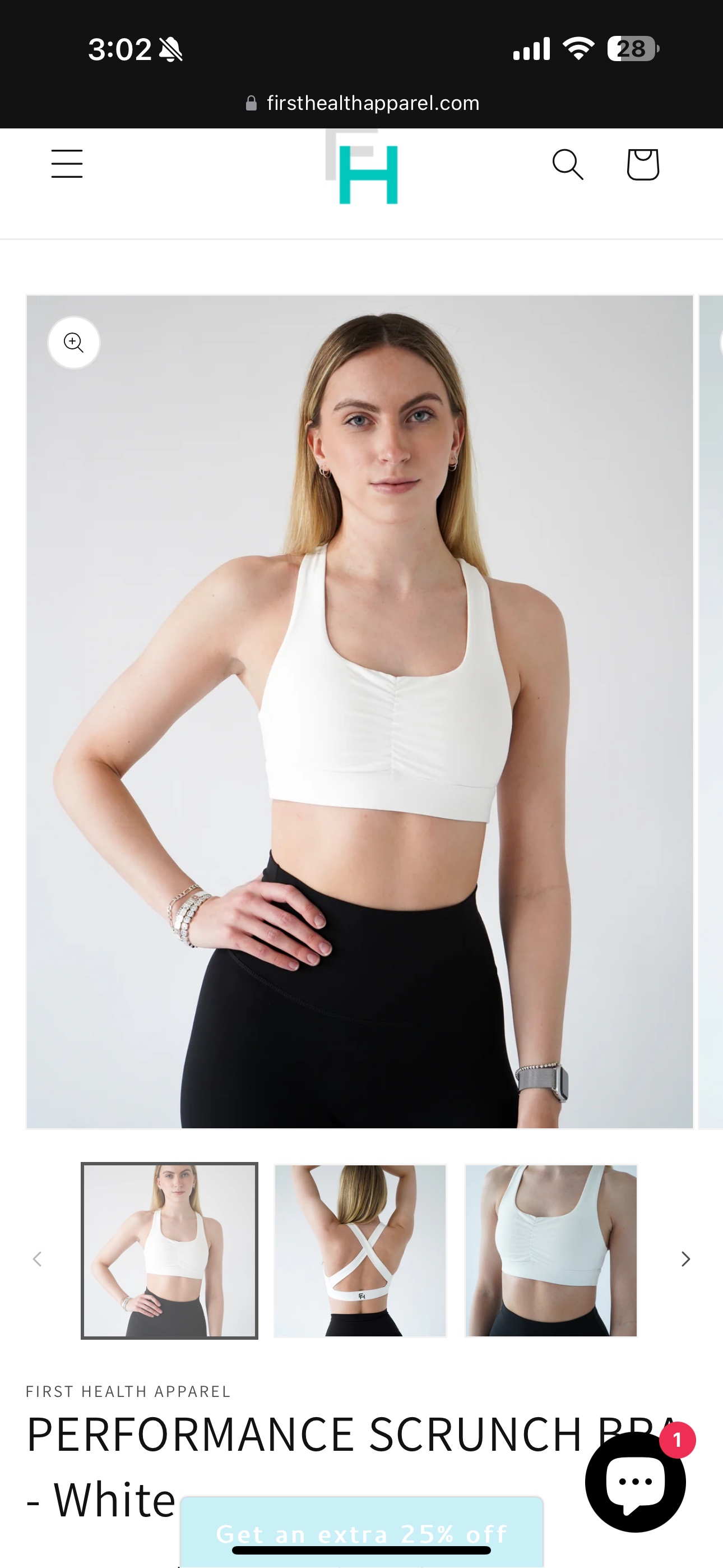 First Health Apparel Performance Scrunch Bra - photo 3