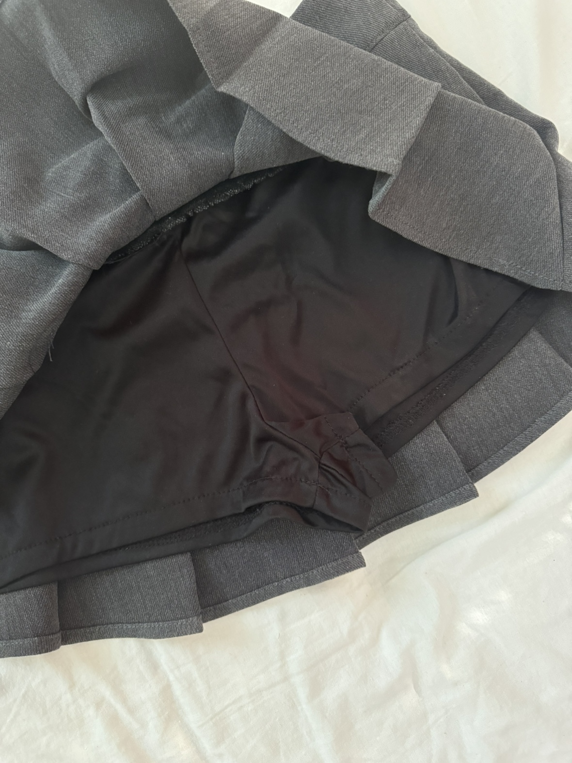 Grey Pleated Mini Skirt - photo 2