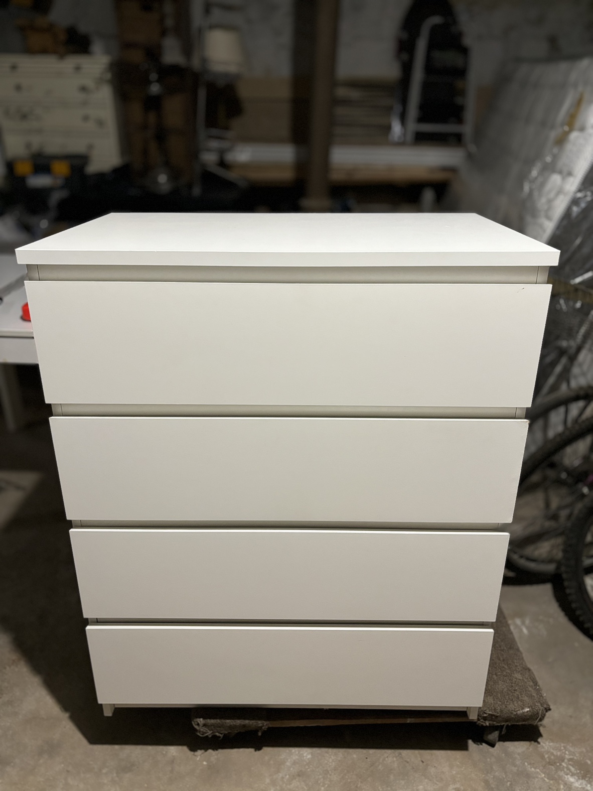White 4 Drawer Dresser $75