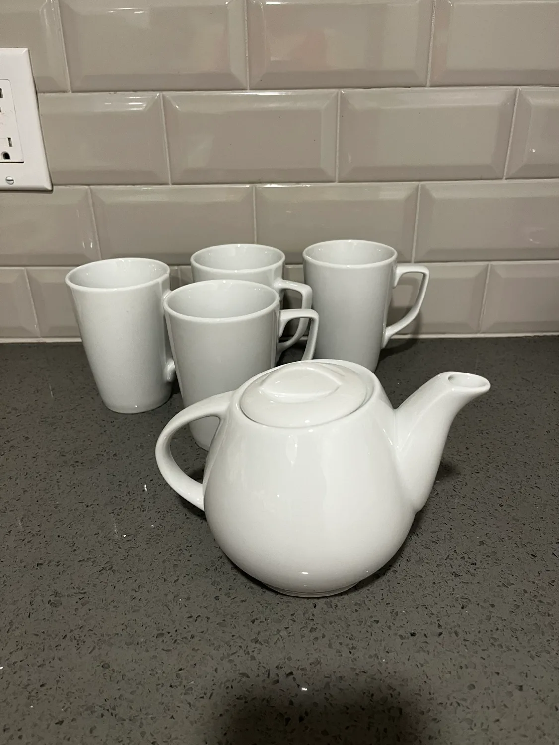 White Teapot and Mug Set thumbnail