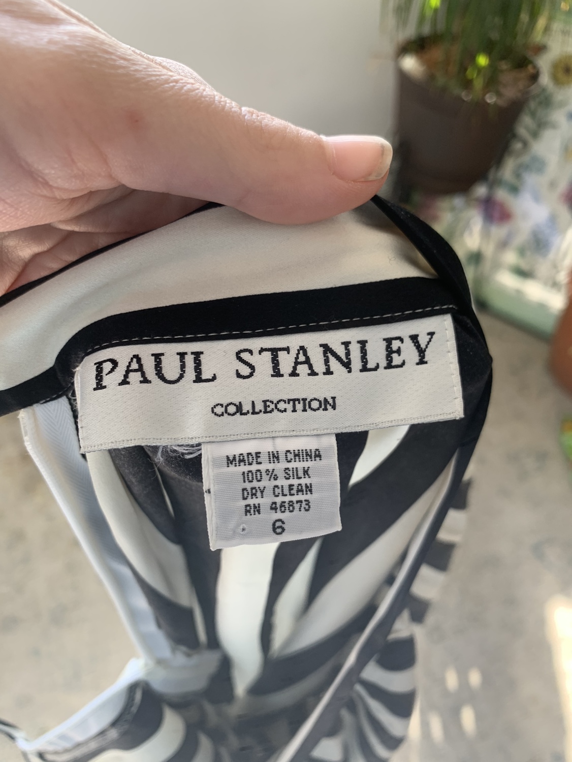 Paul Stanley Collection Black & White Striped Silk Pants - photo 4