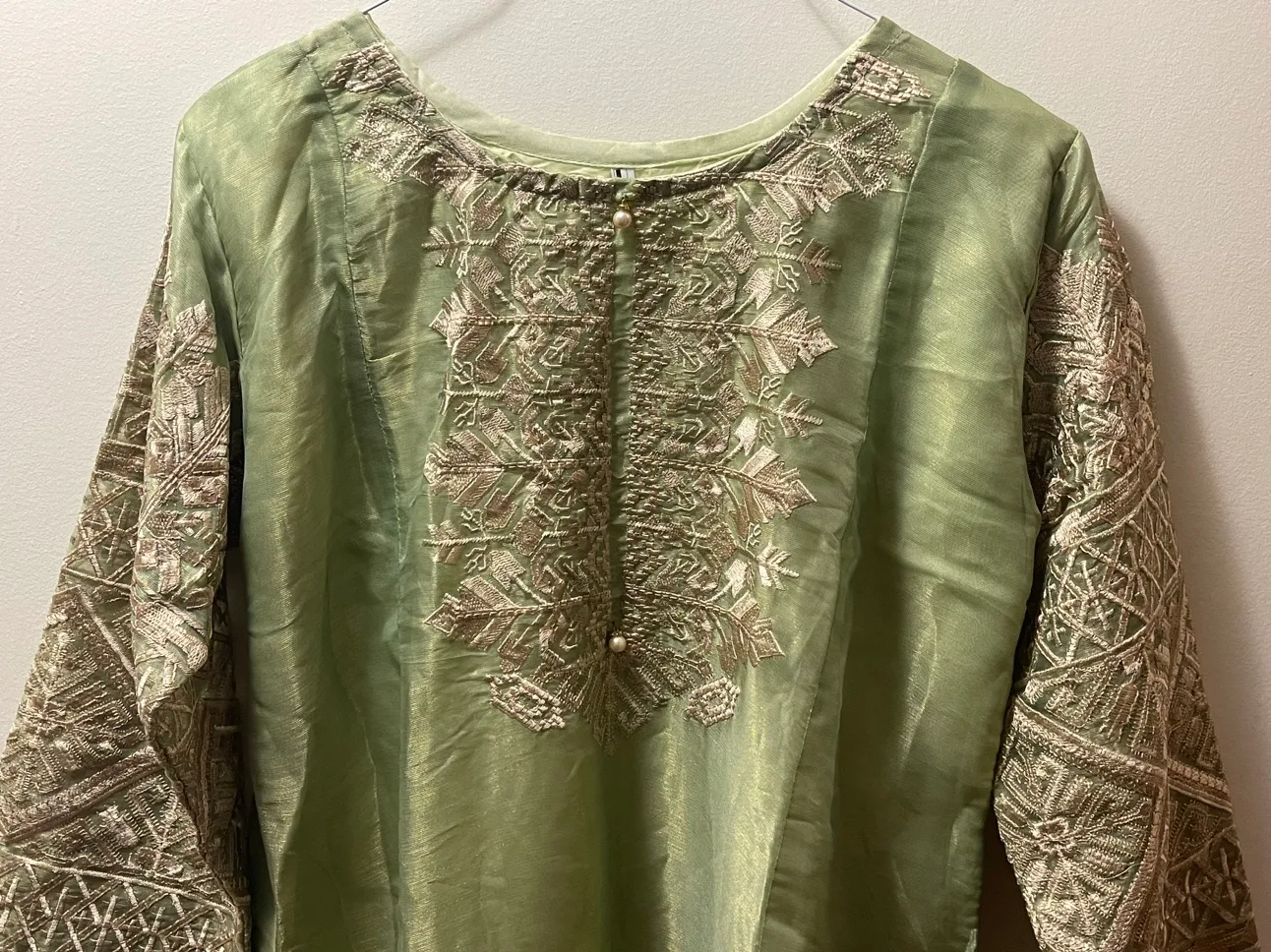 Green Embroidered Top image indicator(2)