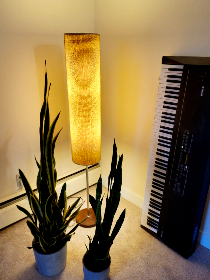 MCM Wicker Floor Lamp