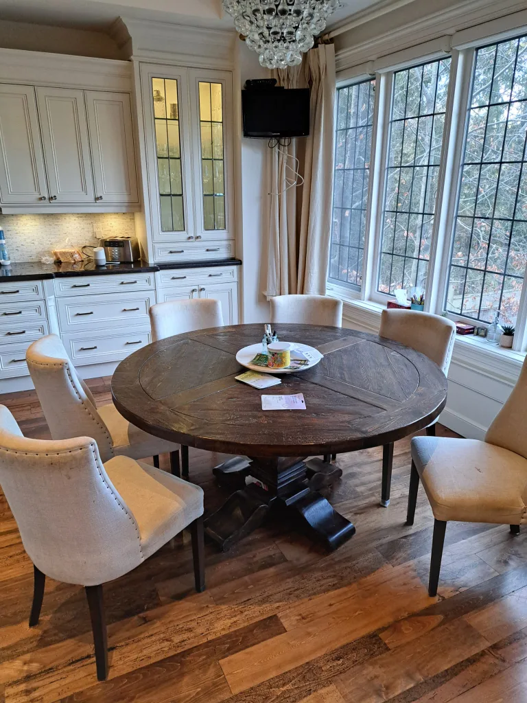Round Wooden Dining Table thumbnail