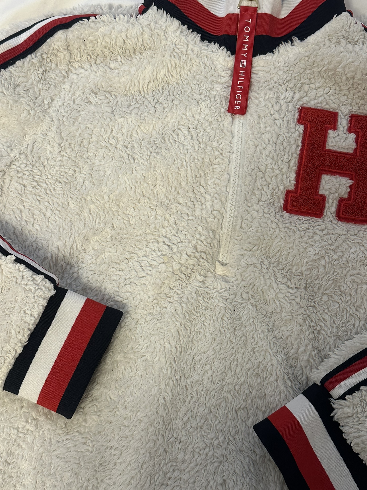 Vintage Tommy Hilfiger White Fleece Pullover - photo 4