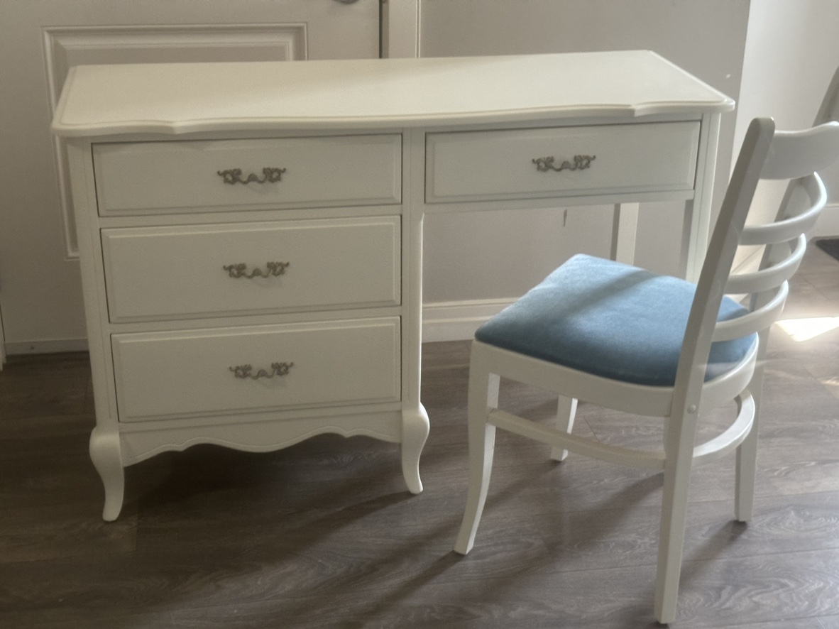 White Desk with Chair