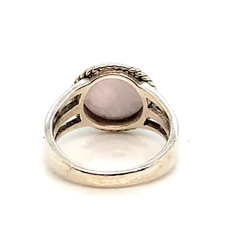 Sterling Silver Ring with Rose Quartz Stone image indicator(6)