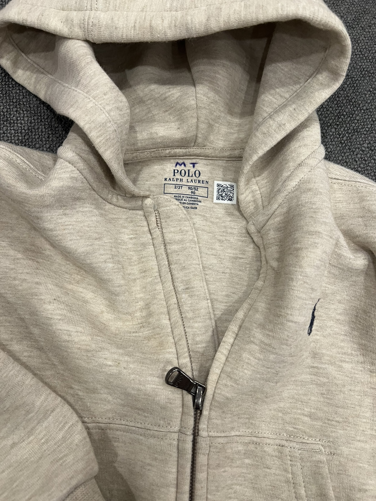 Polo Ralph Lauren Grey Hoodie Size 2 - photo 2